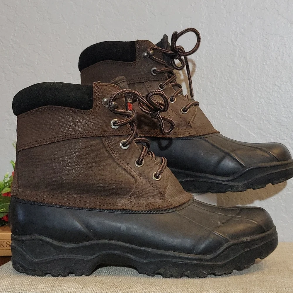 Leather Upper Rain Boot 10